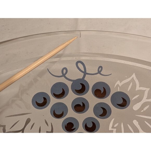 Anchor Hocking Vintage Chip & Dip Bowl Set Grapevine Design salsa 1970s - Picture 7 of 16